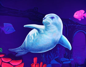 Airbrushbild, Motiv: Universum