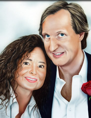 Portrait Brautpaar in Acryl